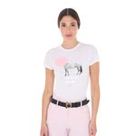 T-shirt donna Head In The Clouds in cotone Equestro
