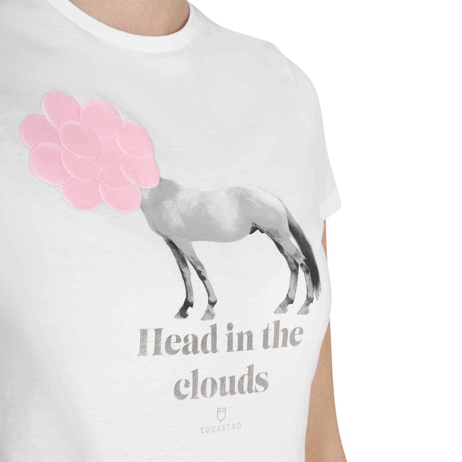 Equestro T Shirt Donna Head in The Clouds Cotone