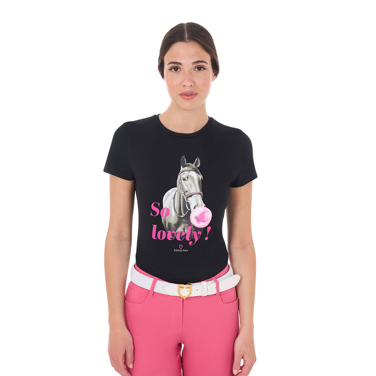 Equestro T Shirt Donna So Lovely in Cotone