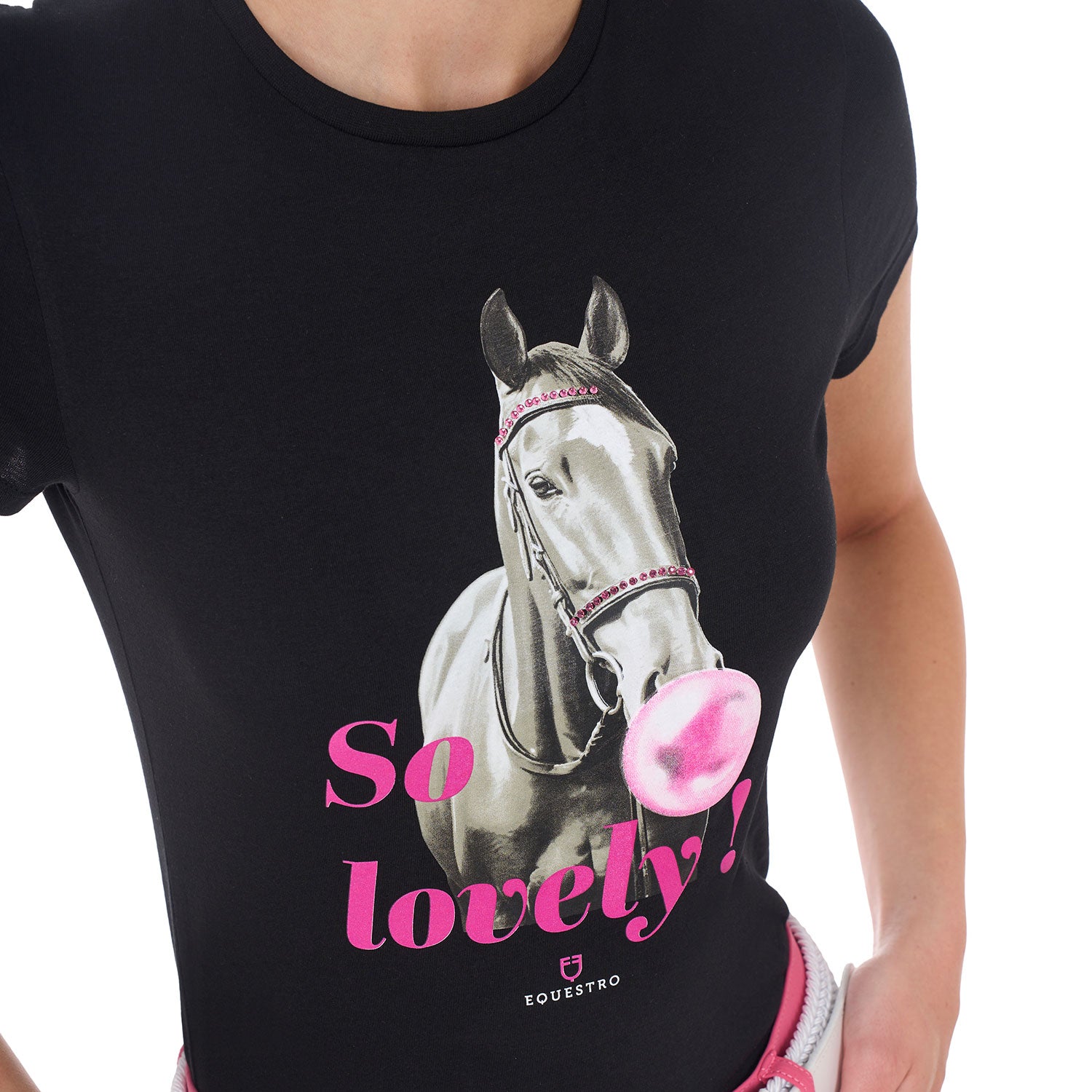 Equestro T Shirt Donna So Lovely in Cotone