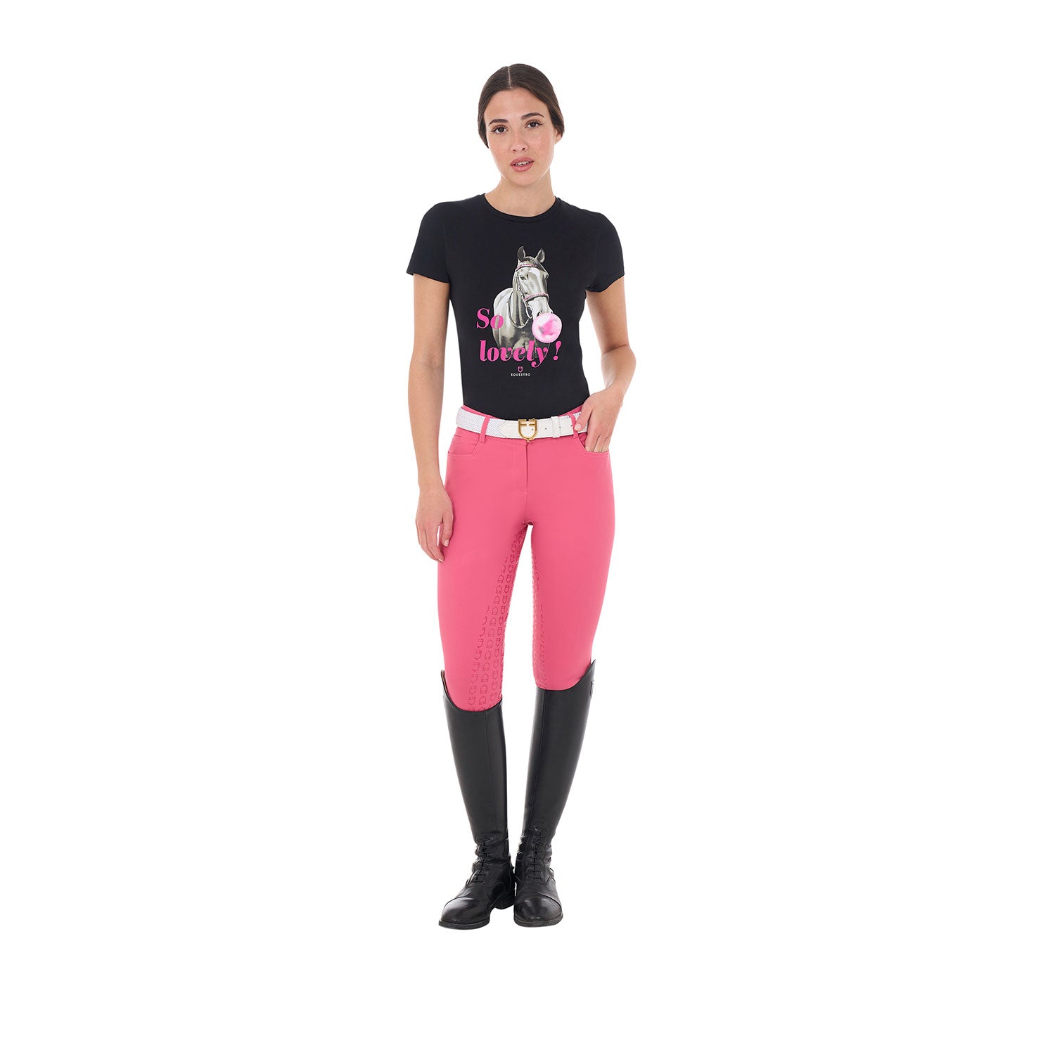 Equestro T Shirt Donna So Lovely in Cotone