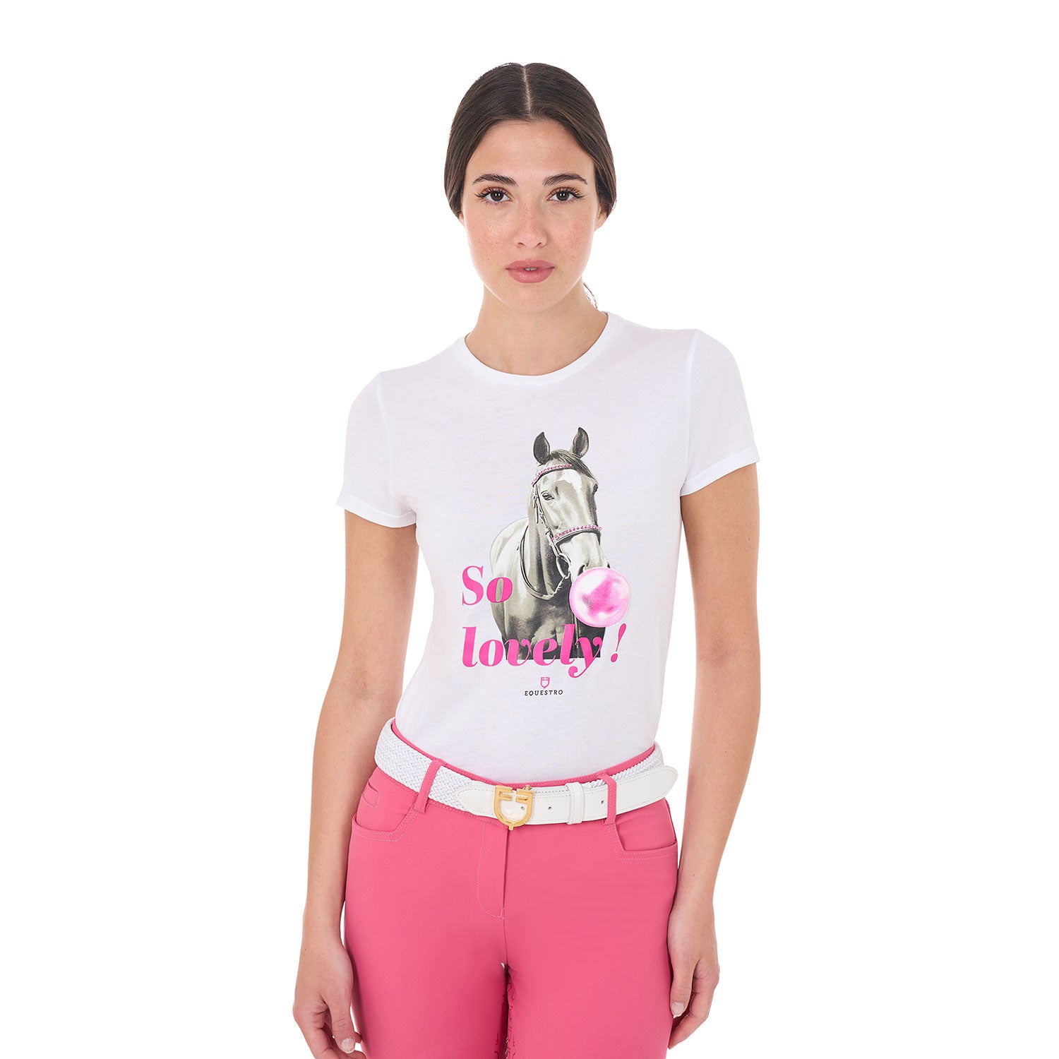 Equestro T Shirt Donna So Lovely in Cotone