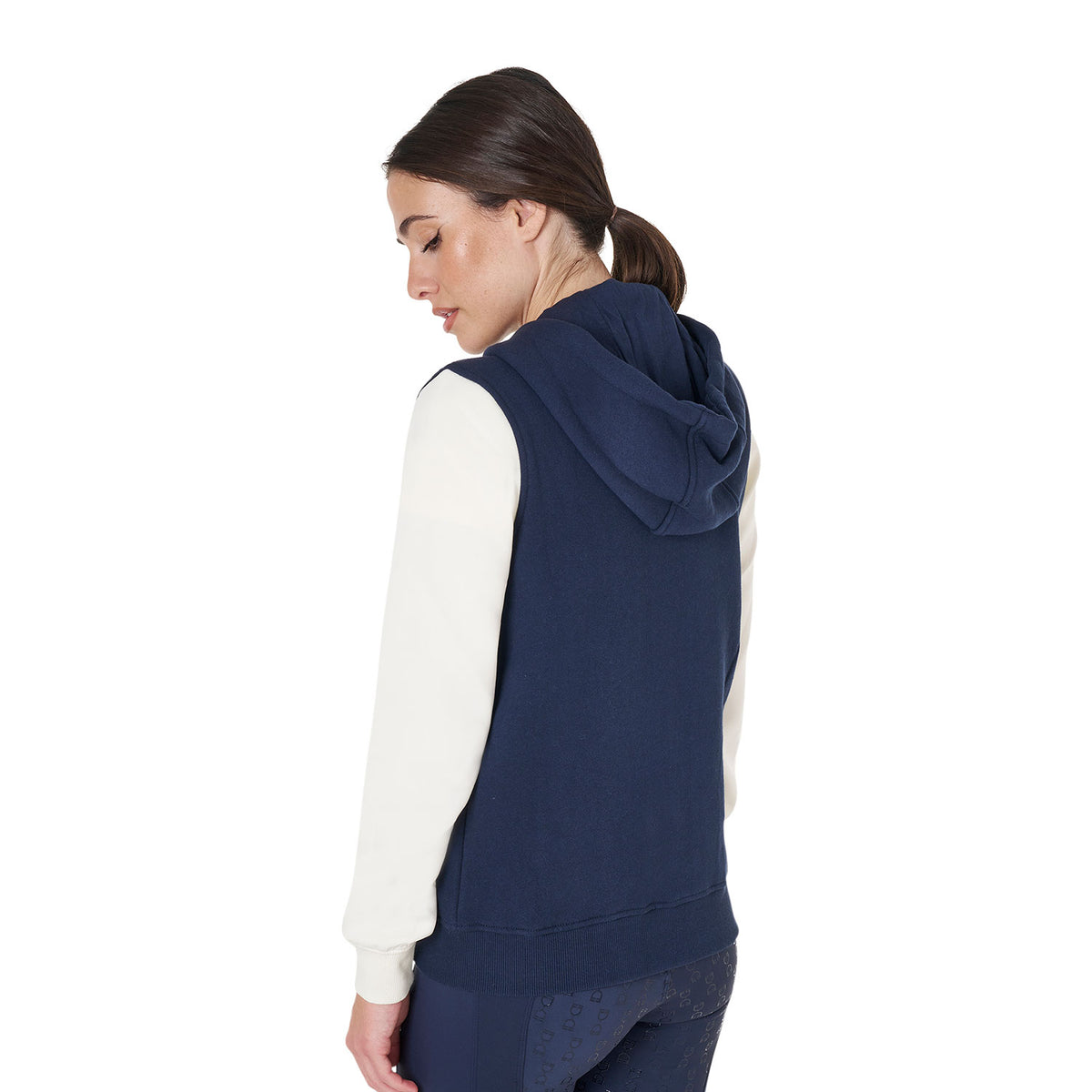 Equestro Felpa Donna Eq Bicolore con Zip Frontale