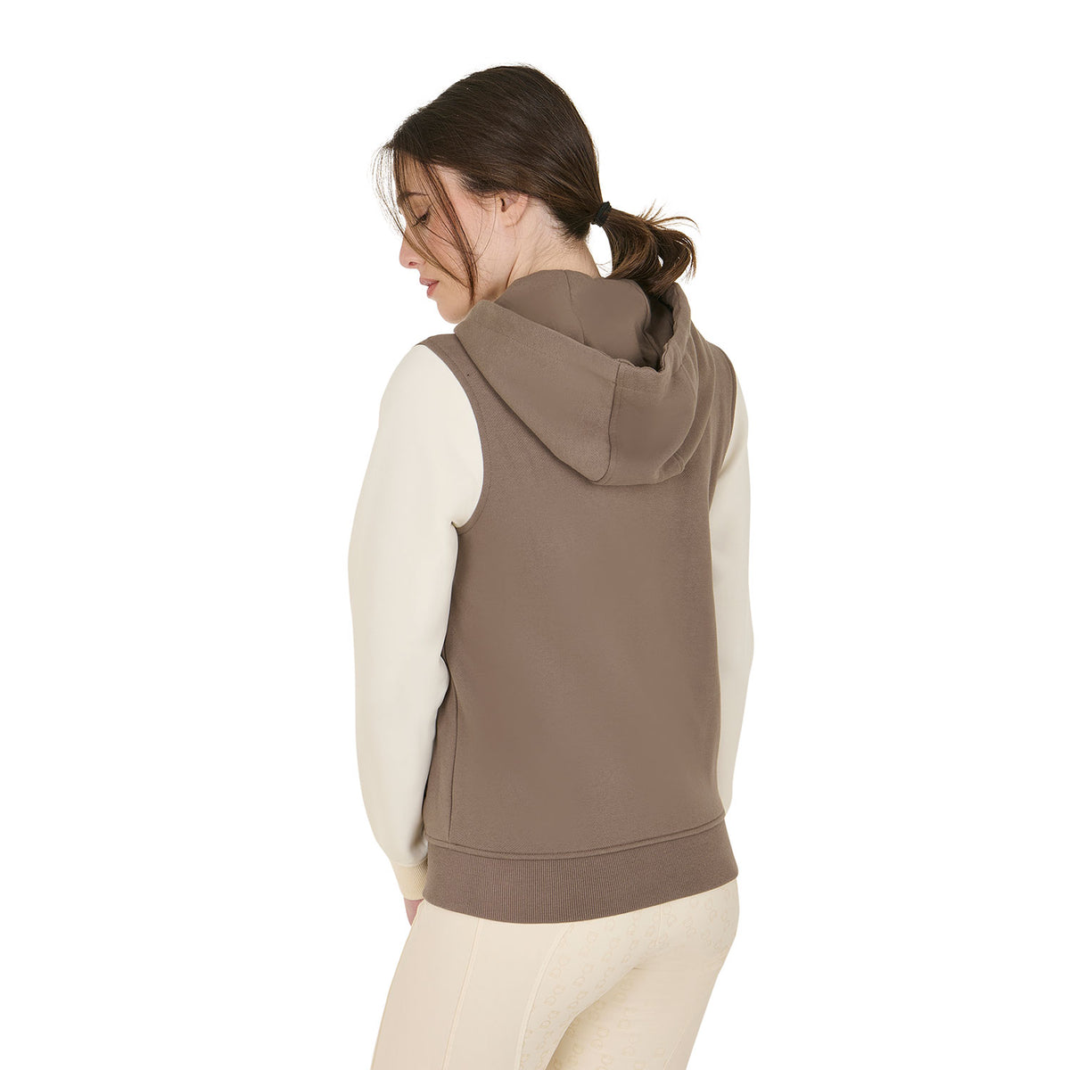 Equestro Felpa Donna Eq Bicolore con Zip Frontale