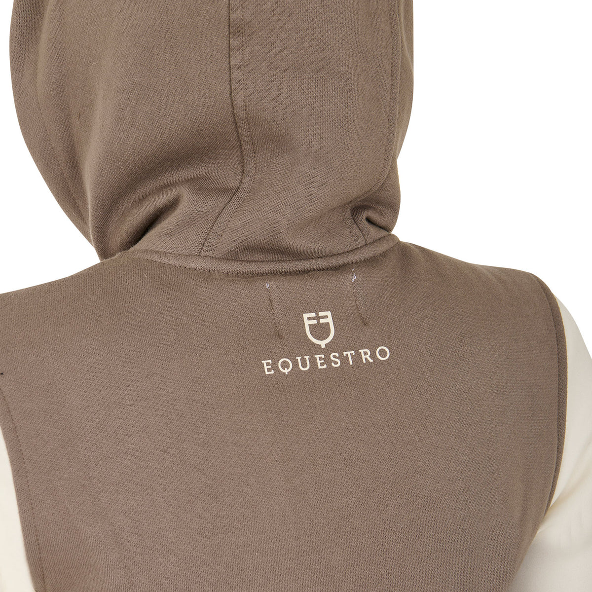 Equestro Felpa Donna Eq Bicolore con Zip Frontale
