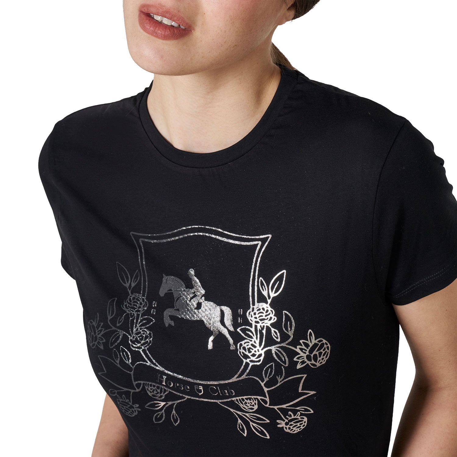 Equestro T Shirt Donna Lamina Horse Club in Cotone