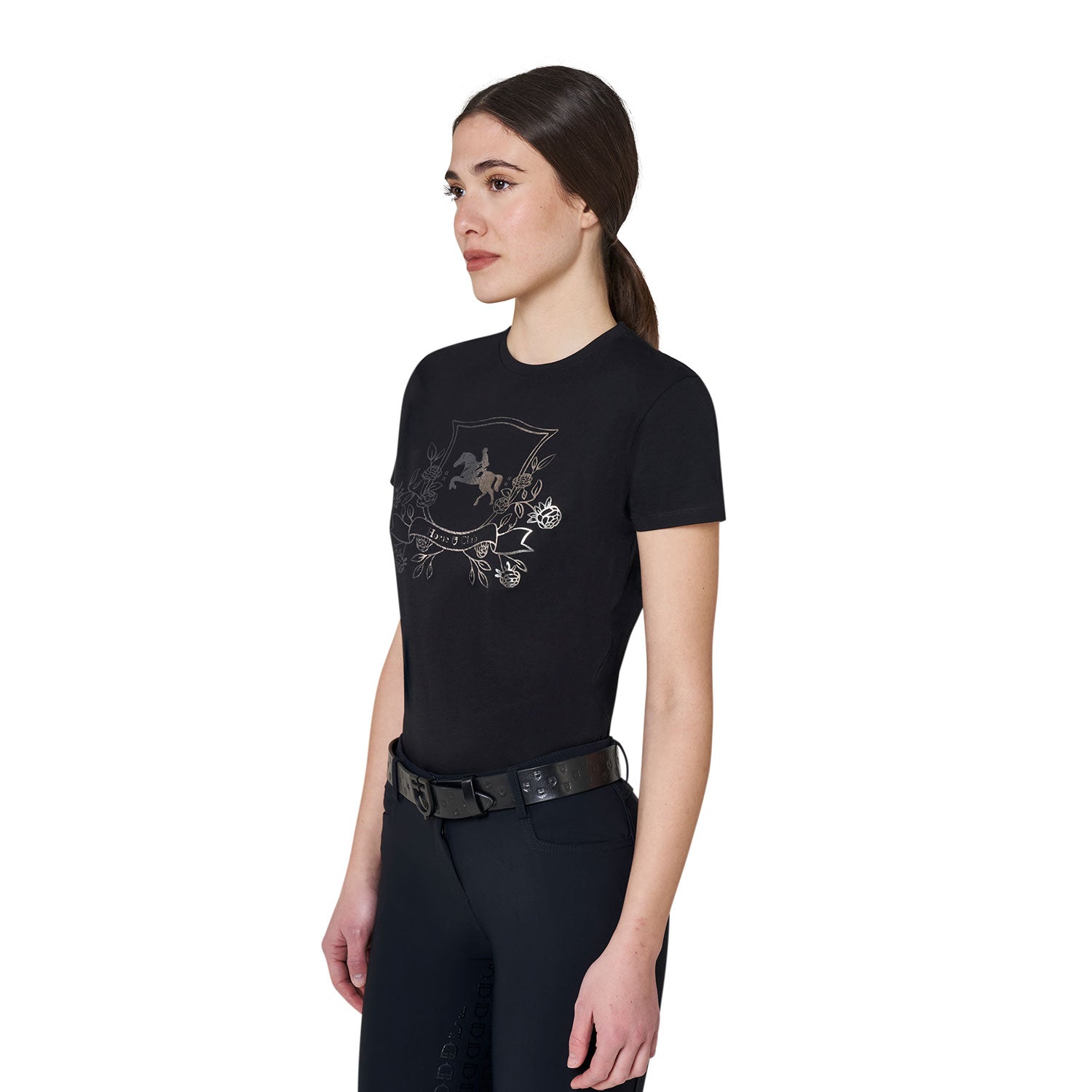 Equestro T Shirt Donna Lamina Horse Club in Cotone