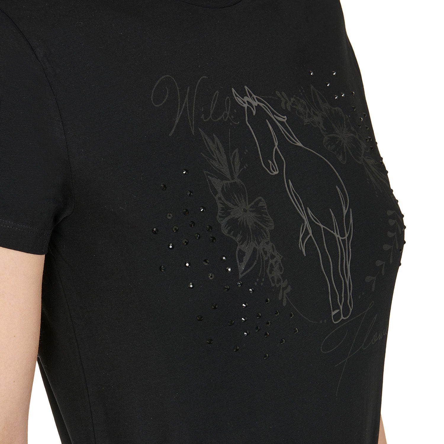 Equestro T Shirt Donna Wild Flower in Cotone
