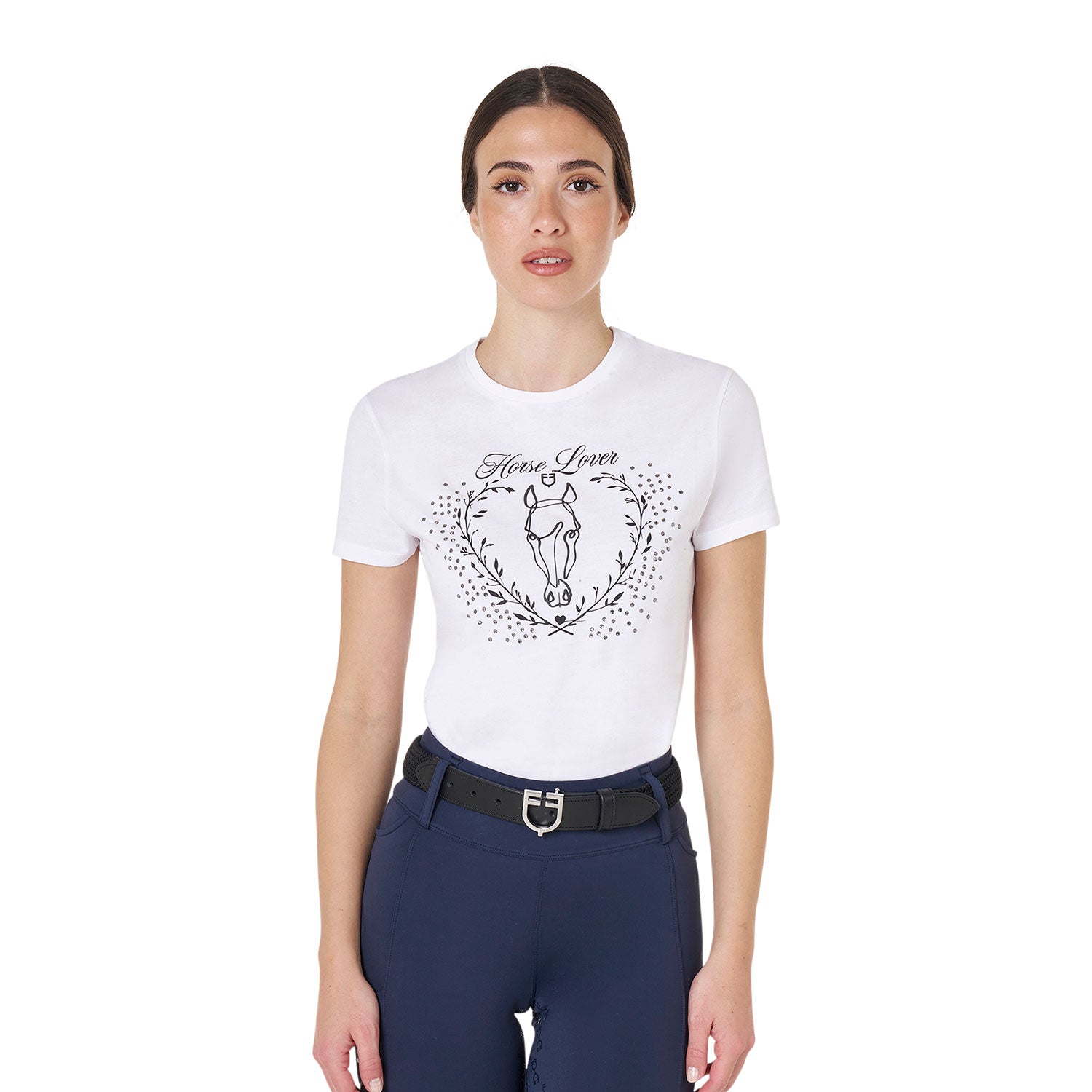 Equestro T Shirt Donna Wild Heart in Cotone