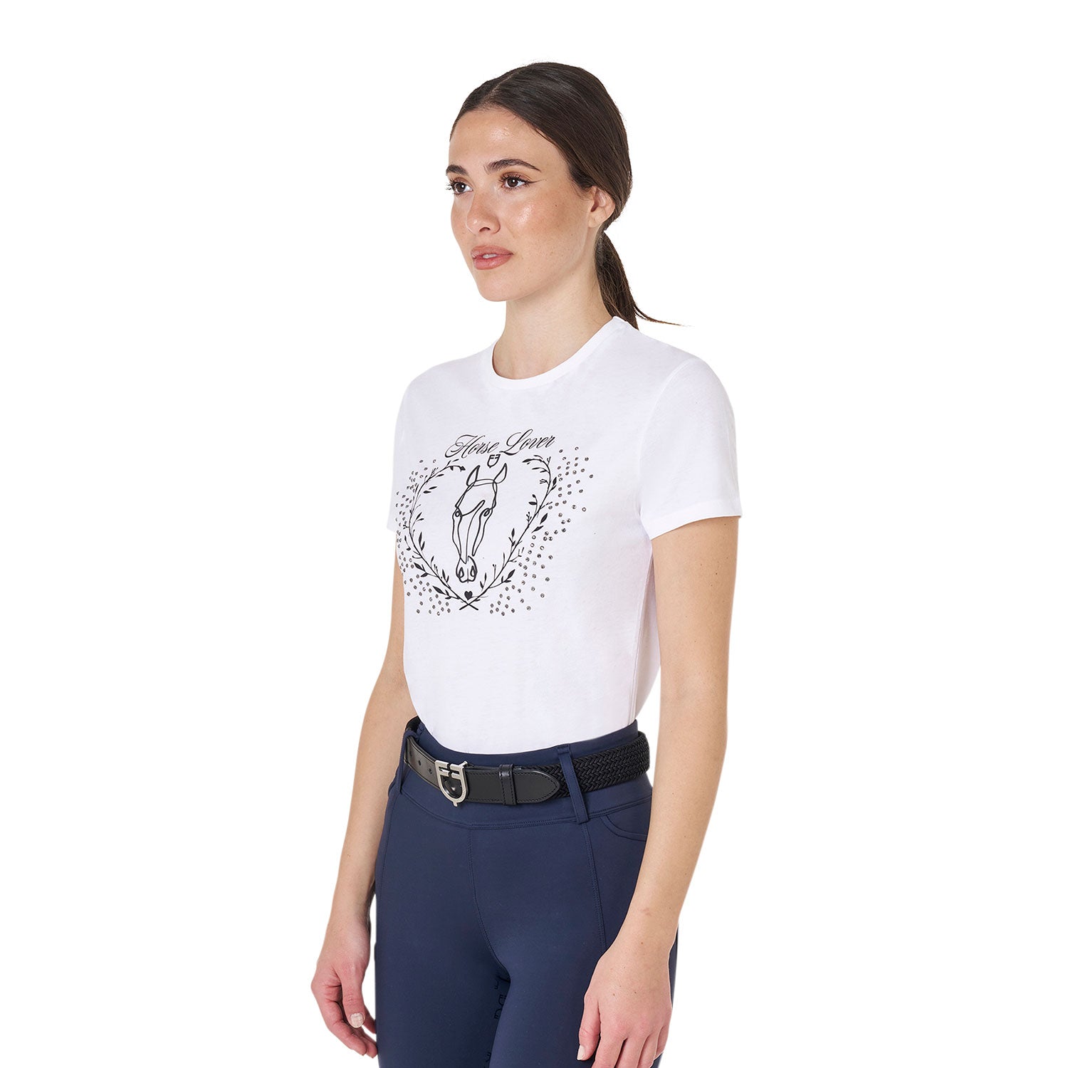 Equestro T Shirt Donna Wild Heart in Cotone