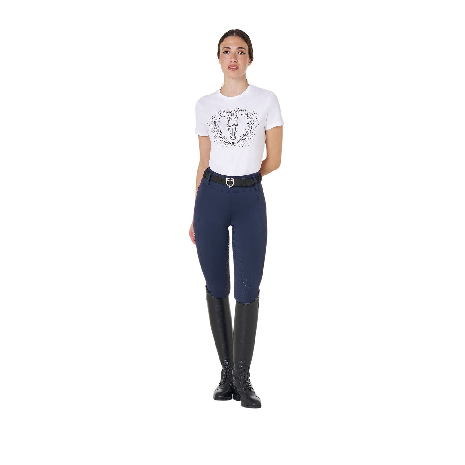 Equestro T Shirt Donna Wild Heart in Cotone