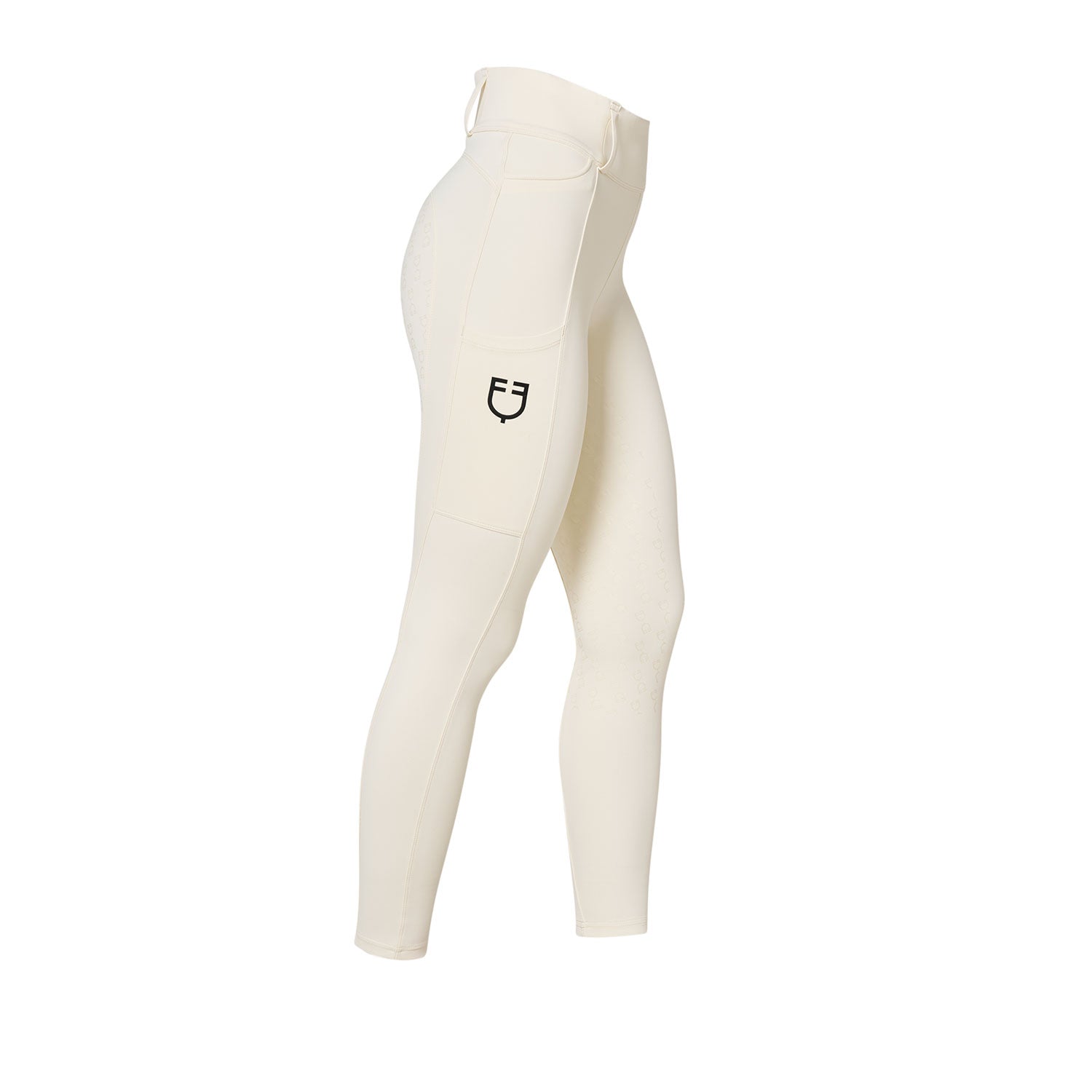 Equestro Leggings Donna a Vita Alta con Passanti