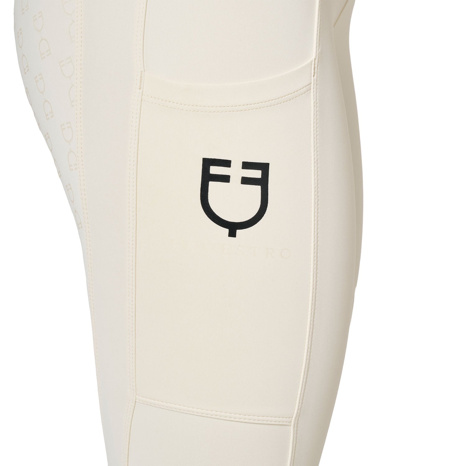 Equestro Leggings Donna a Vita Alta con Passanti