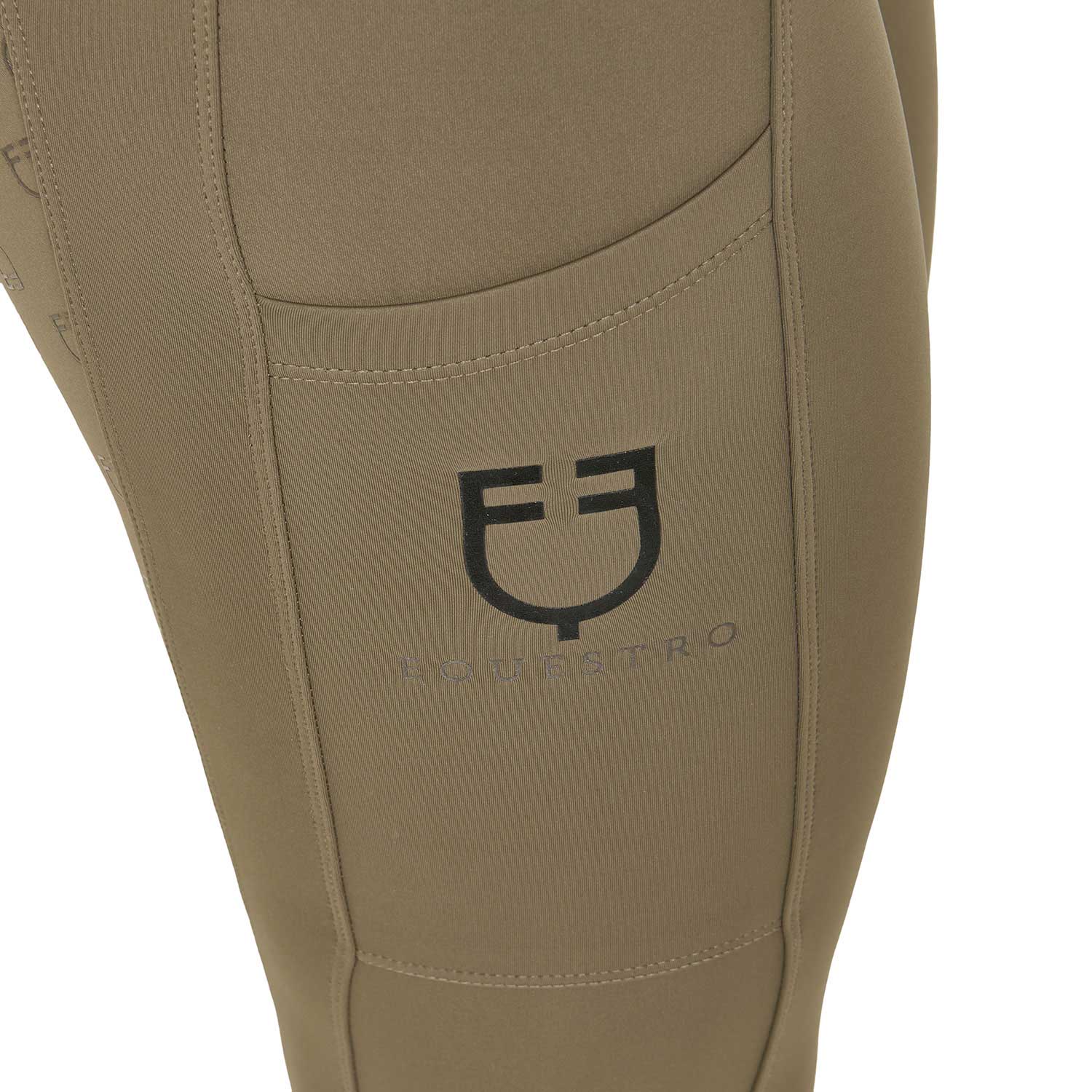 Equestro Leggings Donna a Vita Alta con Passanti