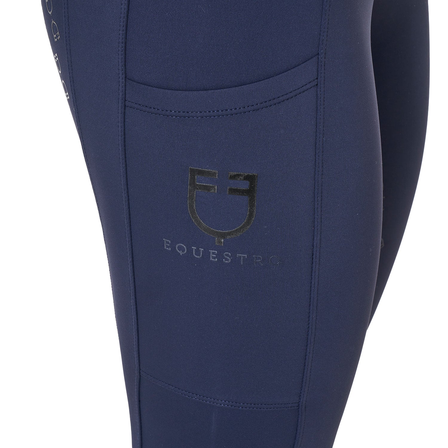 Equestro Leggings Donna a Vita Alta con Passanti