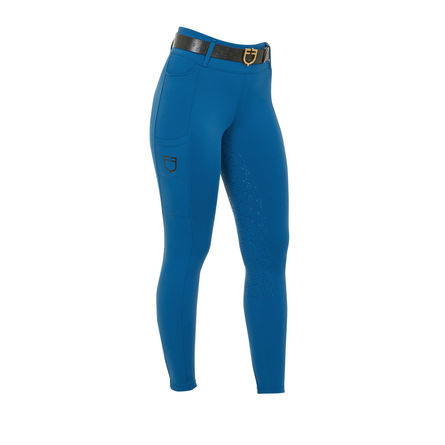 Equestro Leggings Donna a Vita Alta con Passanti