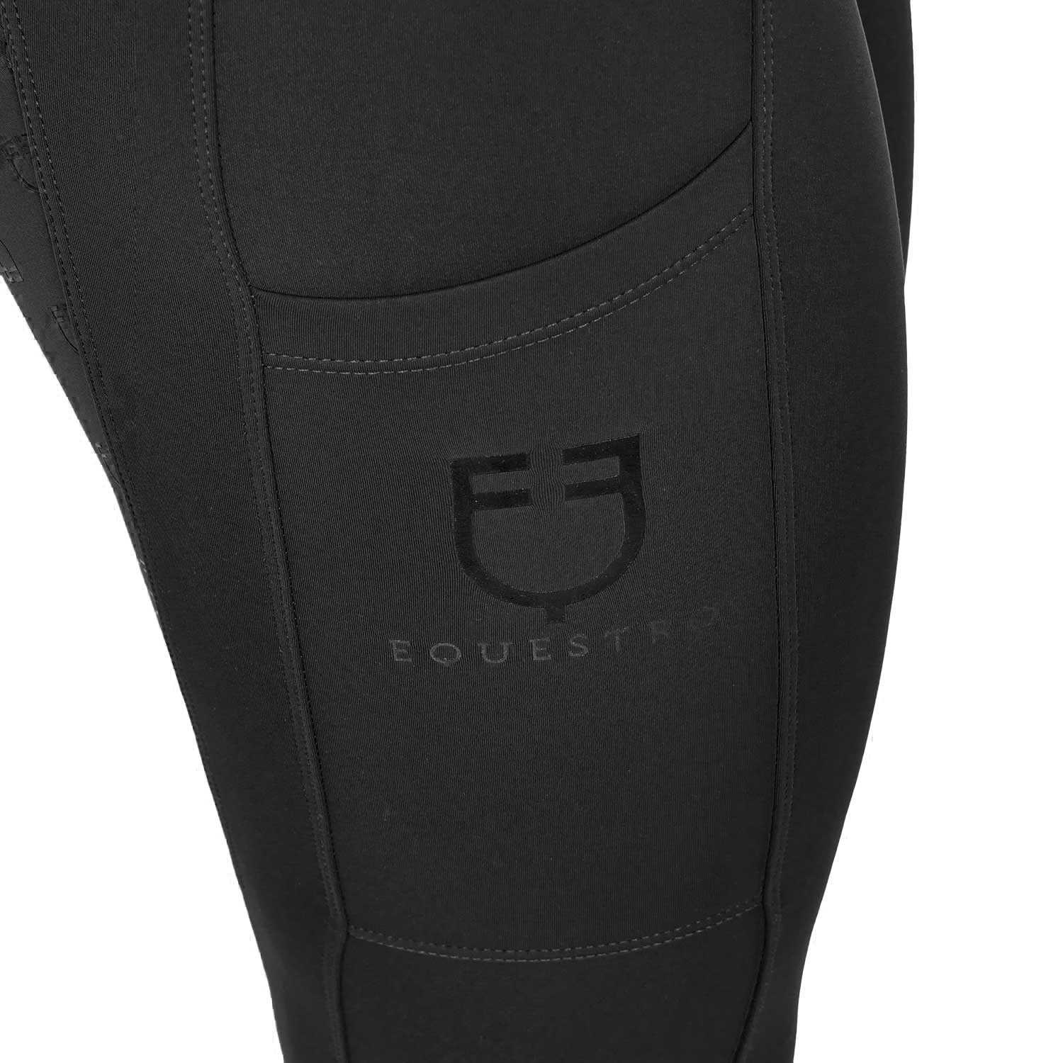 Equestro Leggings Donna a Vita Alta con Passanti