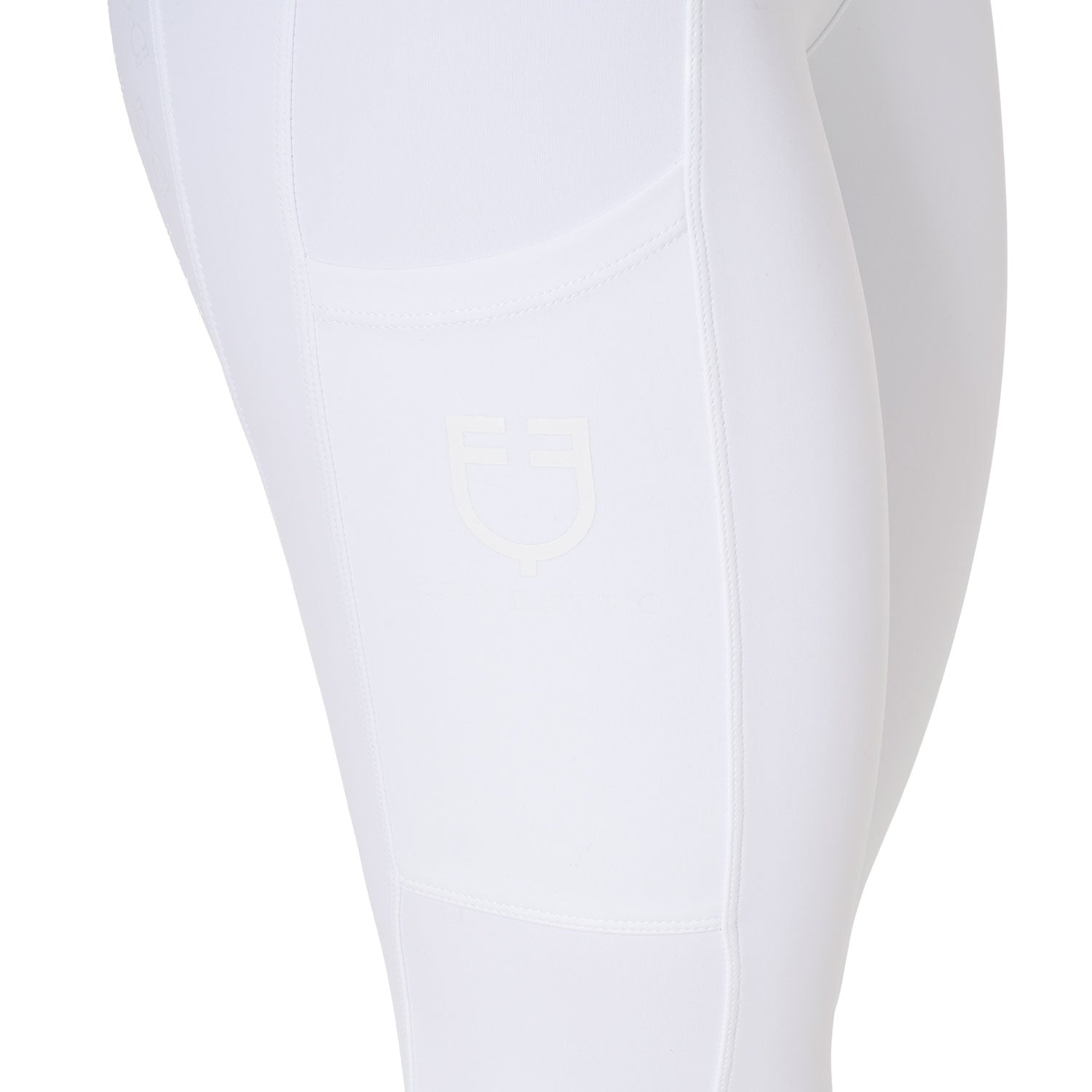 Equestro Leggings Donna a Vita Alta con Passanti