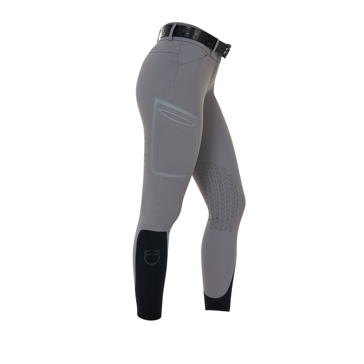 Equestro Pantalone Slim Fit Donna Vita Alta Ridertechnology Cuciture Termosaldate