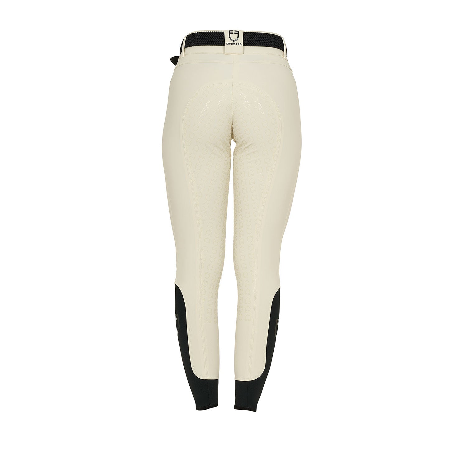 Equestro Pantaloni Donna a Vita Alta con Grip Ginocchio