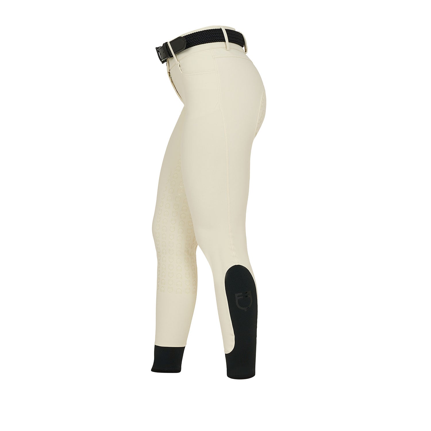 Equestro Pantaloni Donna a Vita Alta con Grip Ginocchio