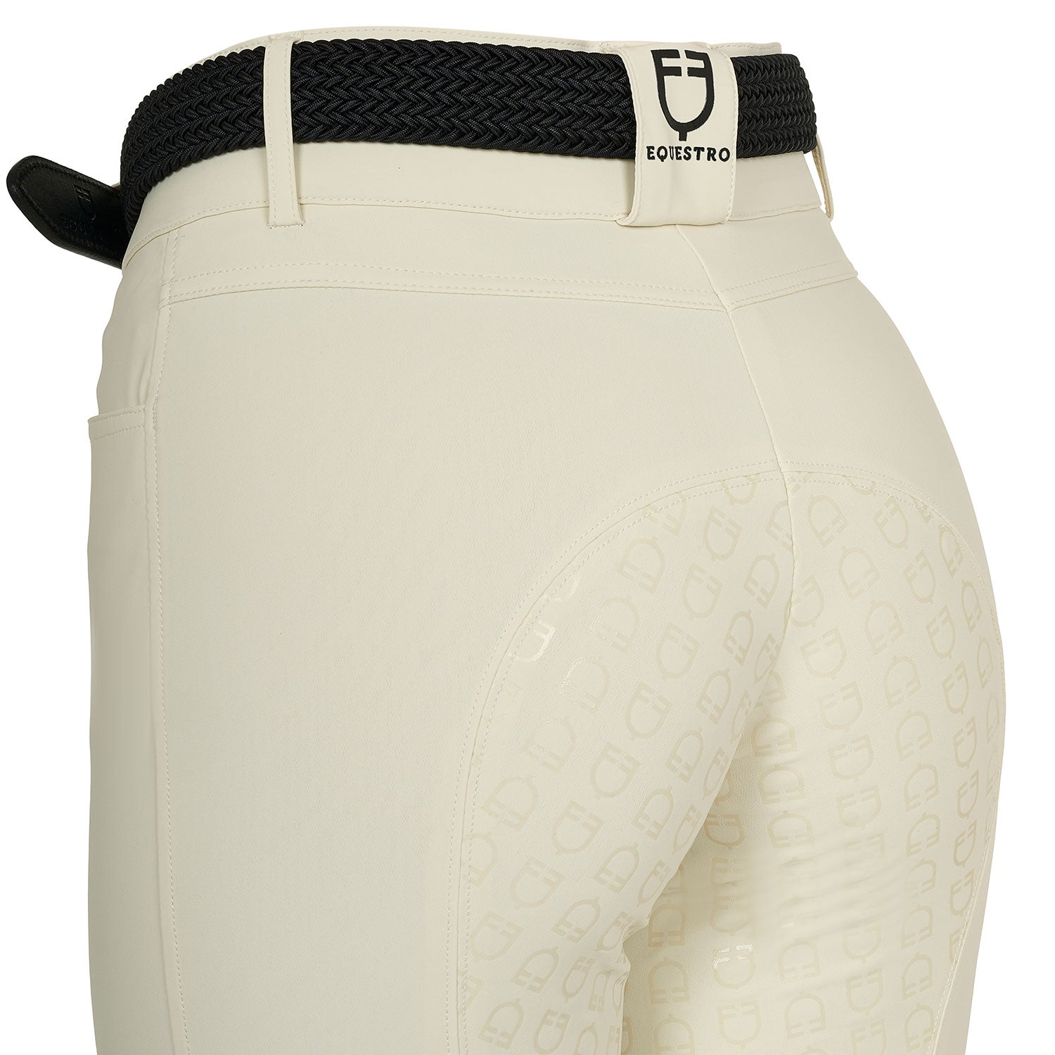 Equestro Pantaloni Donna a Vita Alta con Grip Ginocchio