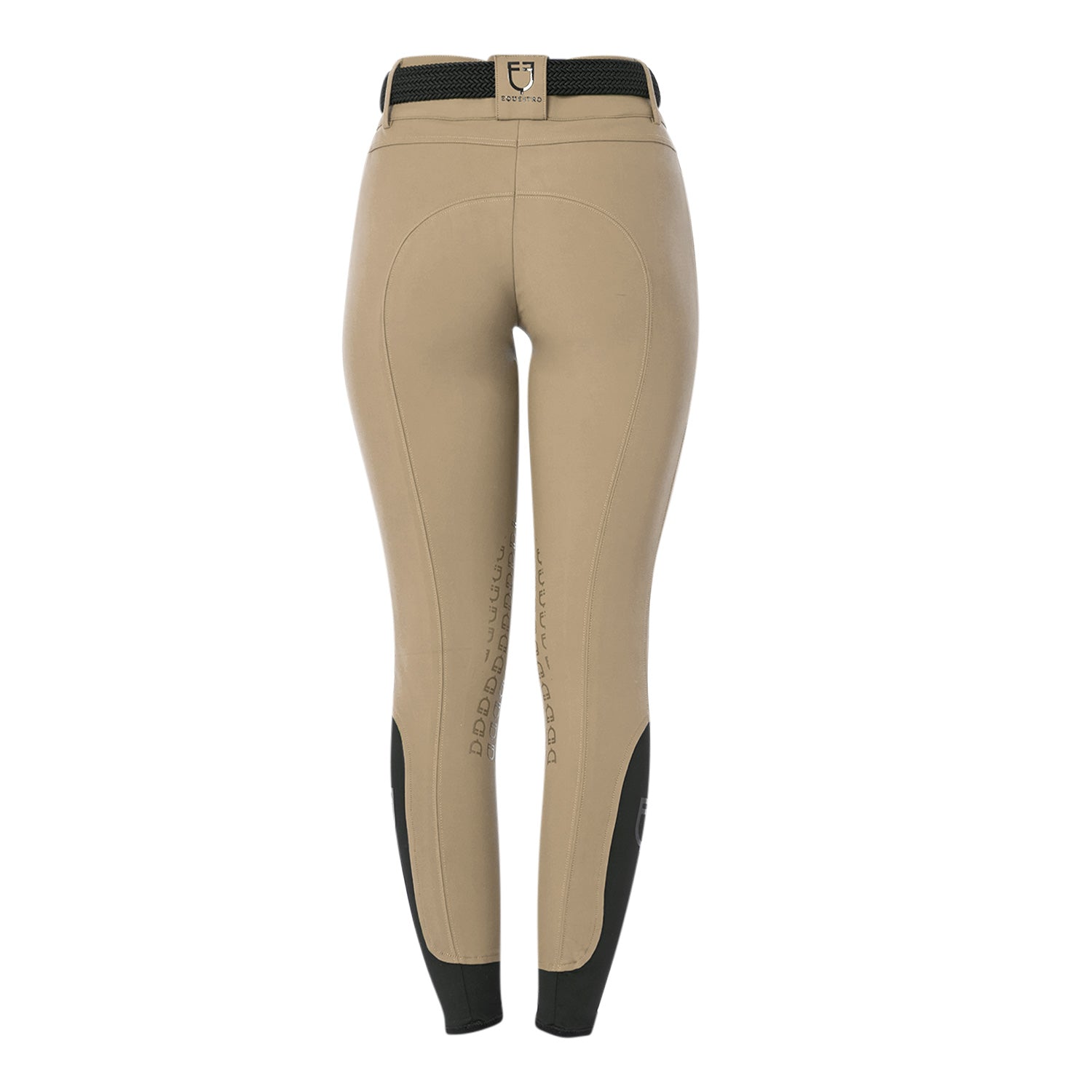 Equestro Pantaloni Donna a Vita Alta con Grip Ginocchio