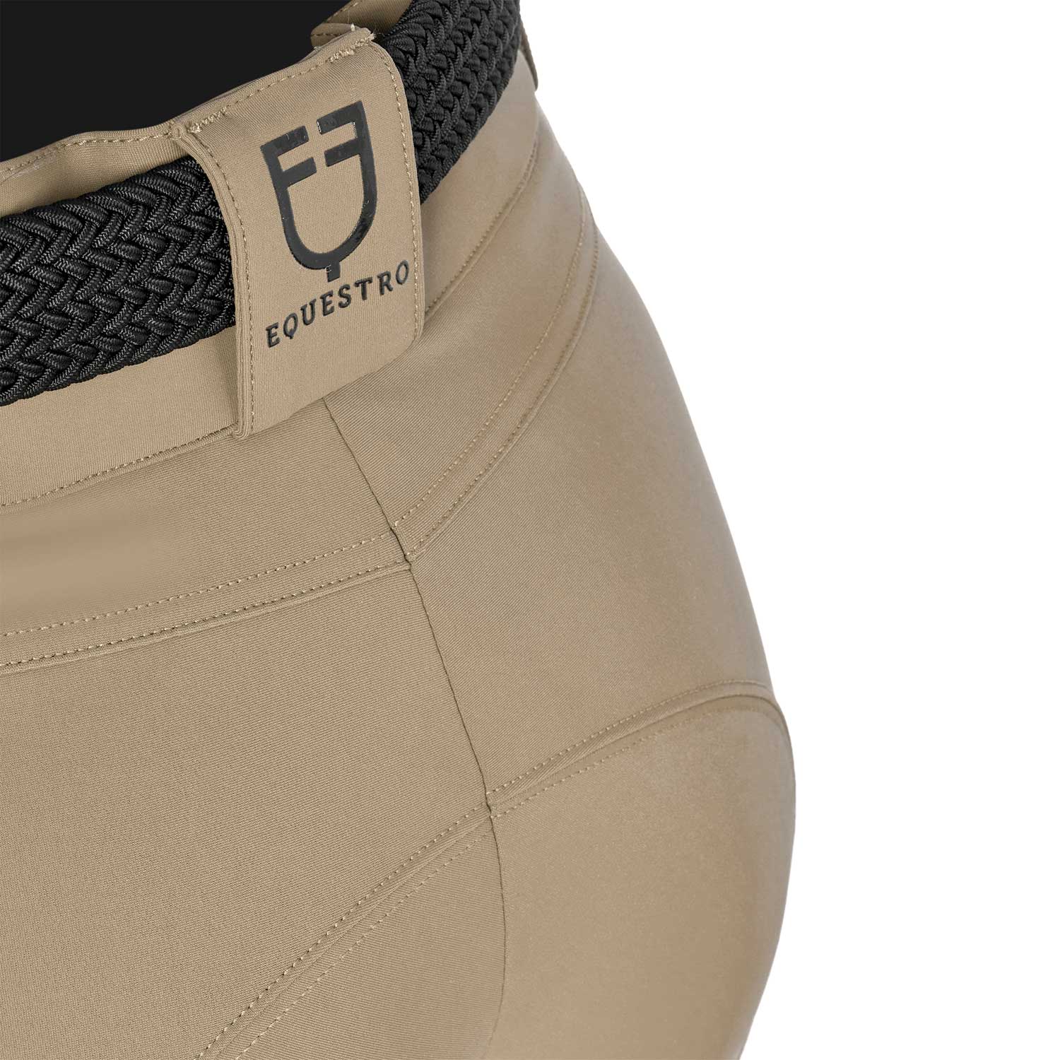 Equestro Pantaloni Donna a Vita Alta con Grip Ginocchio