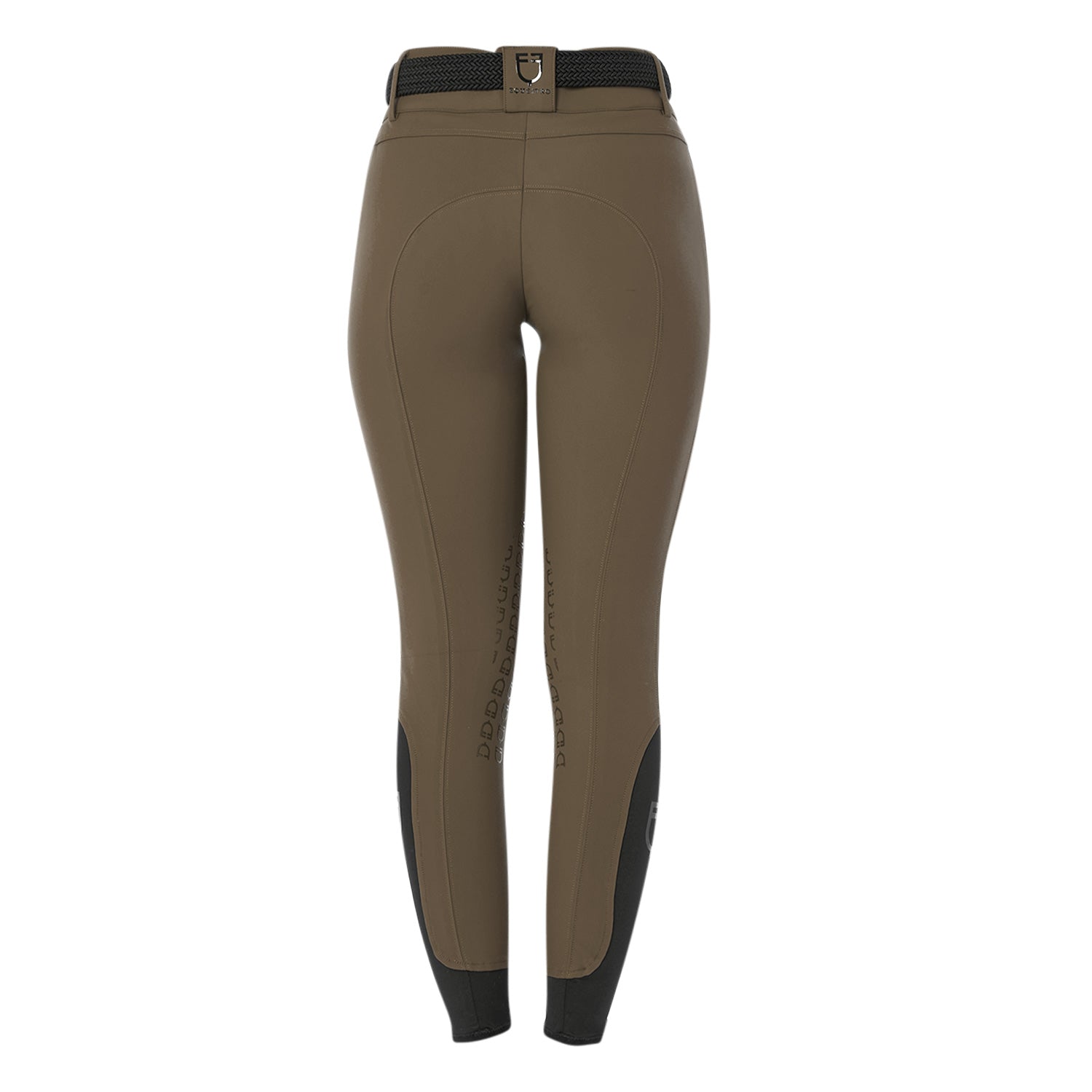 Equestro Pantaloni Donna a Vita Alta con Grip Ginocchio