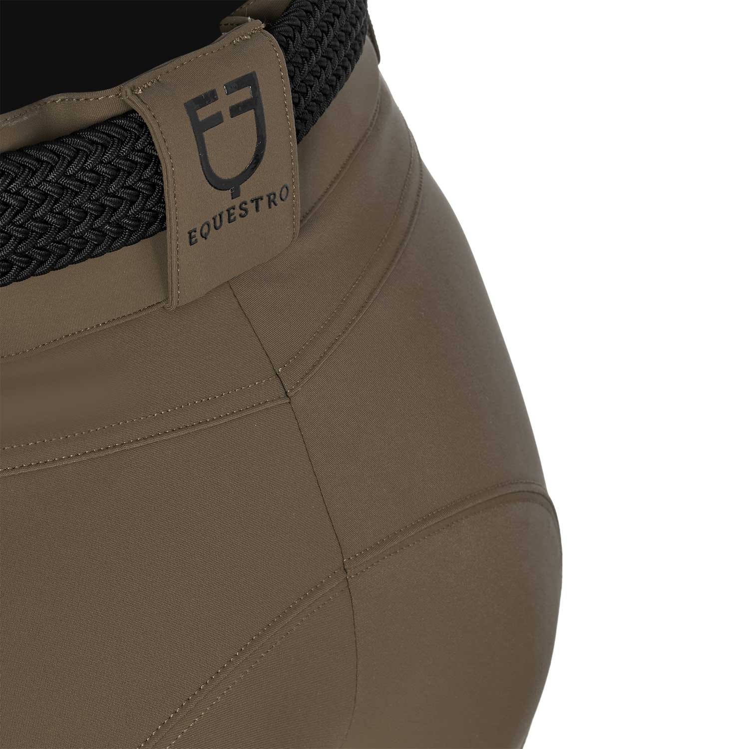 Equestro Pantaloni Donna a Vita Alta con Grip Ginocchio