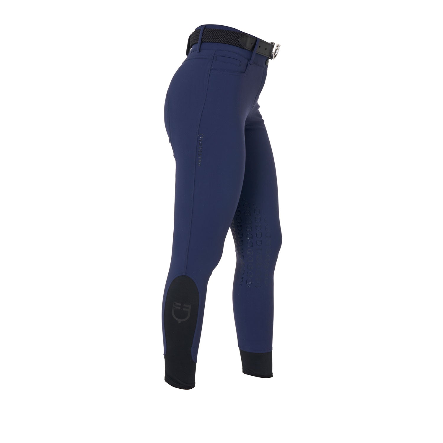 Equestro Pantaloni Donna a Vita Alta con Grip Ginocchio