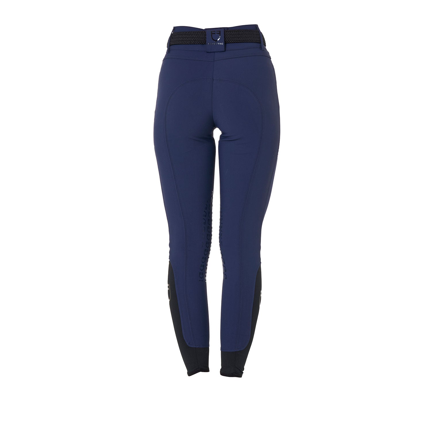 Equestro Pantaloni Donna a Vita Alta con Grip Ginocchio