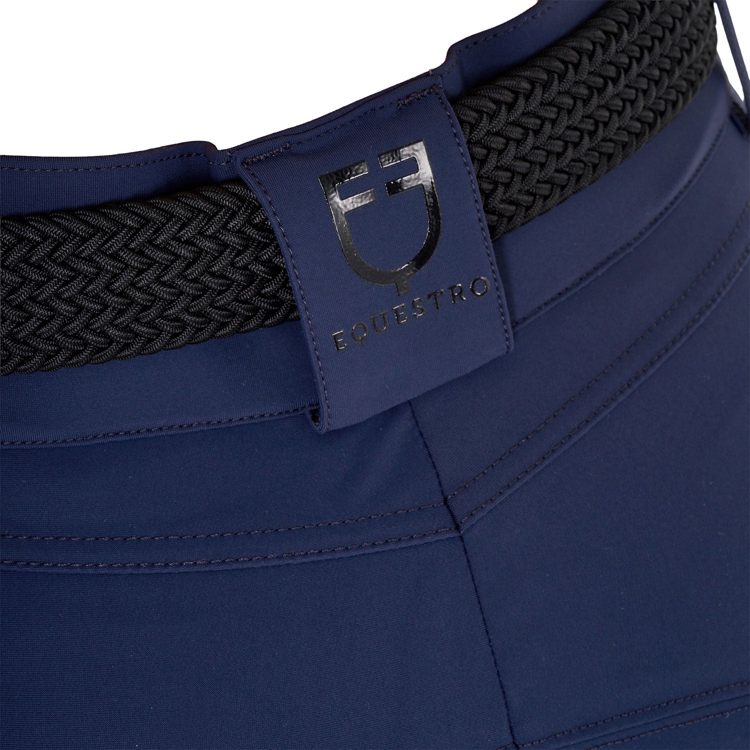 Equestro Pantaloni Donna a Vita Alta con Grip Ginocchio