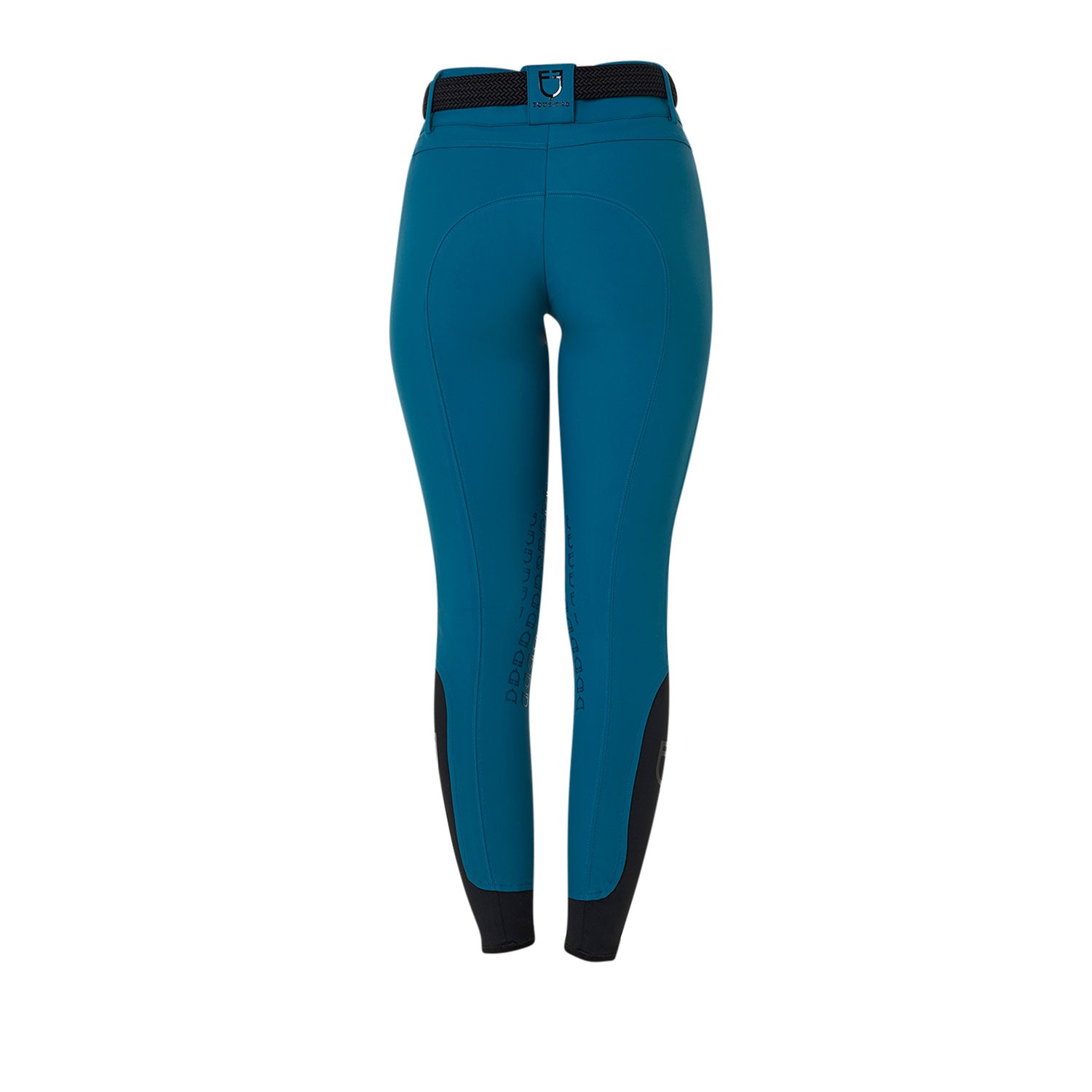 Equestro Pantaloni Donna a Vita Alta con Grip Ginocchio
