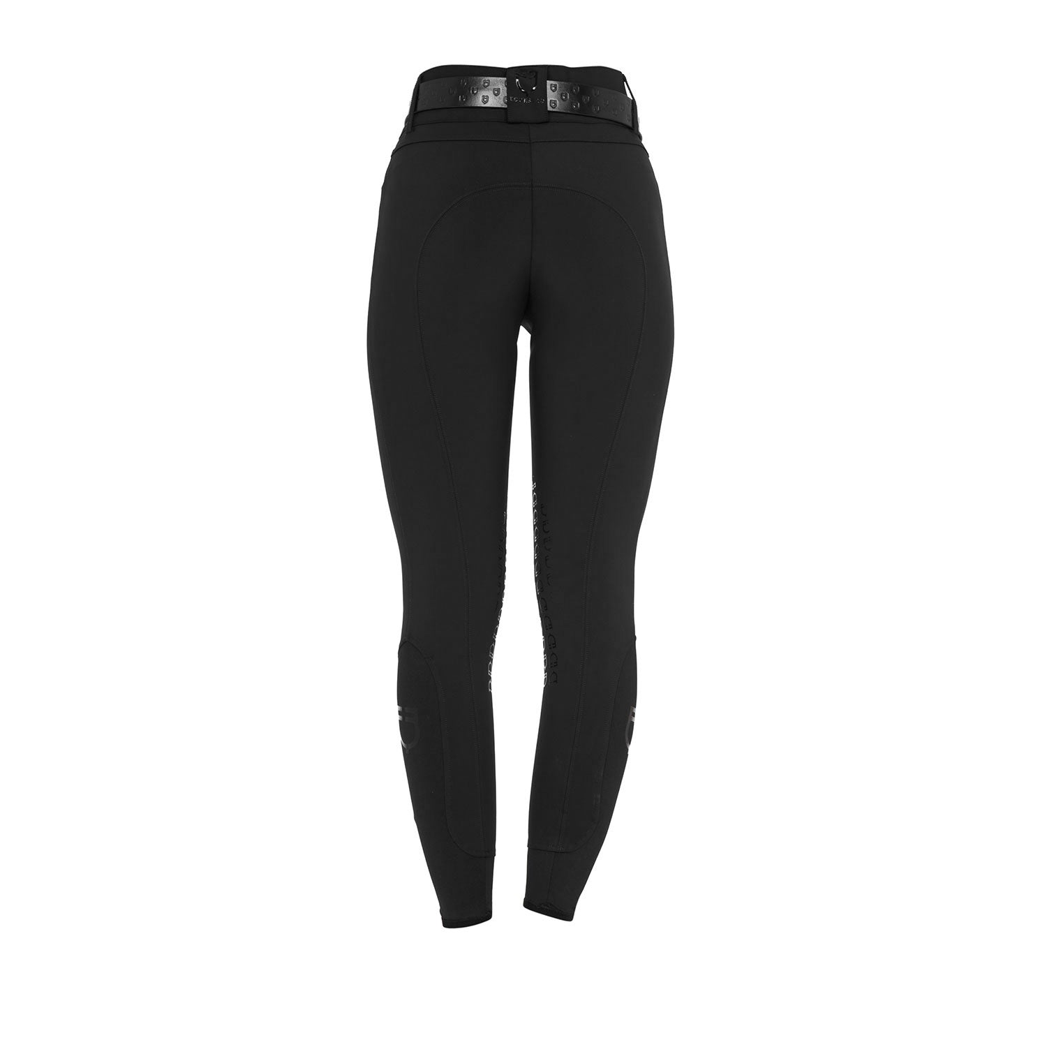 Equestro Pantaloni Donna a Vita Alta con Grip Ginocchio