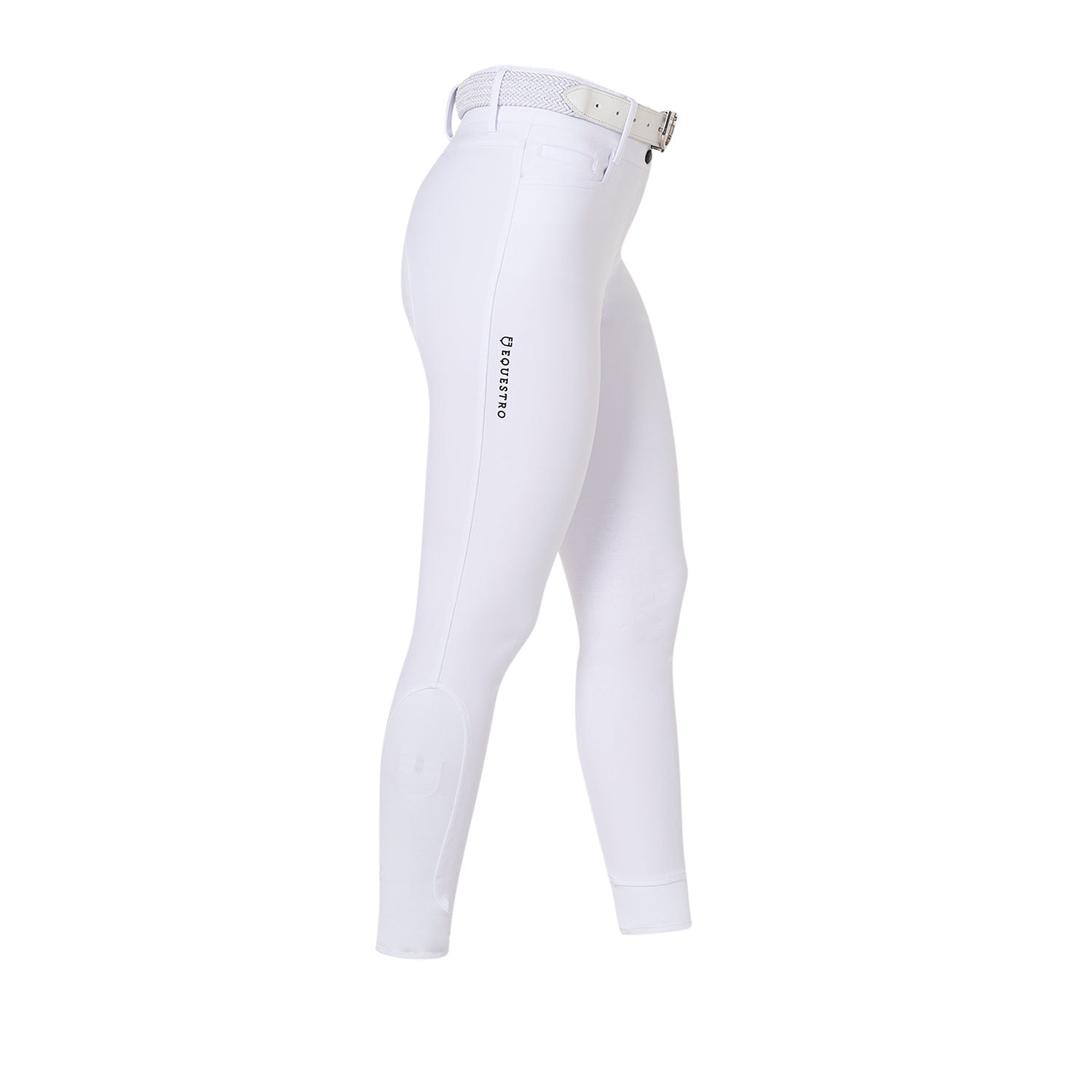 Equestro Pantaloni Donna a Vita Alta con Grip Ginocchio