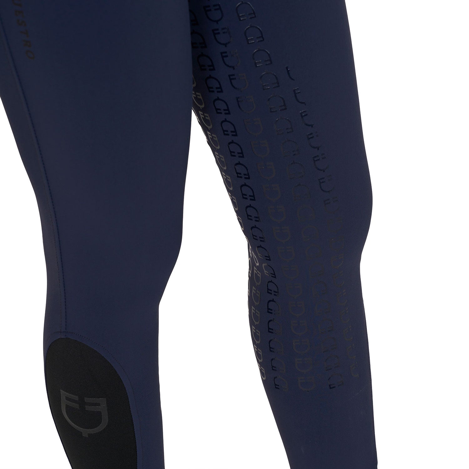 Equestro Pantaloni Donna a Vita Alta con Grip Ginocchio e Fodera in Pile
