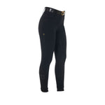Equestro Pantaloni Donna a Vita Alta con Grip Ginocchio e Fodera in Pile