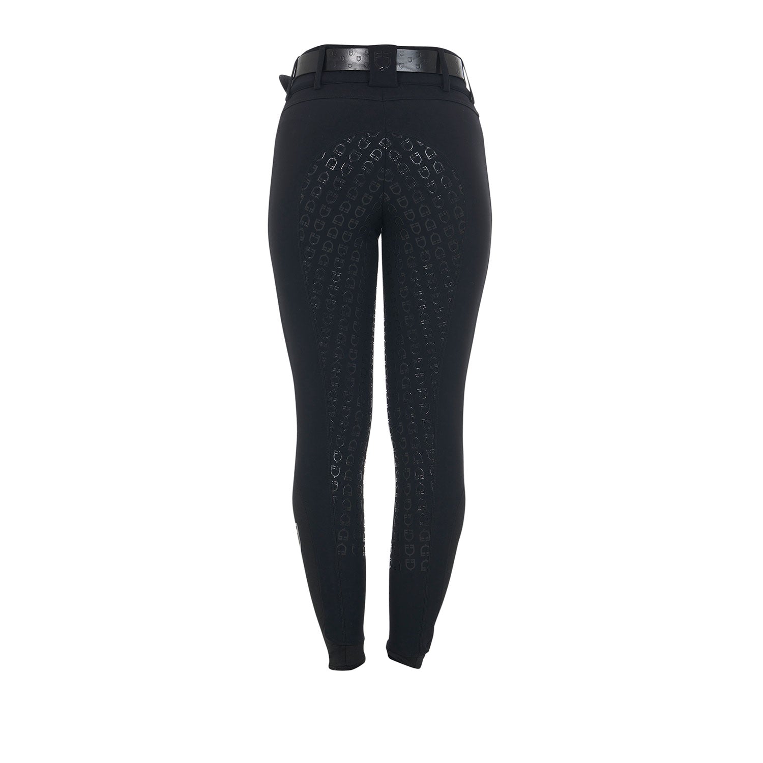 Equestro Pantaloni Donna a Vita Alta con Grip Ginocchio e Fodera in Pile