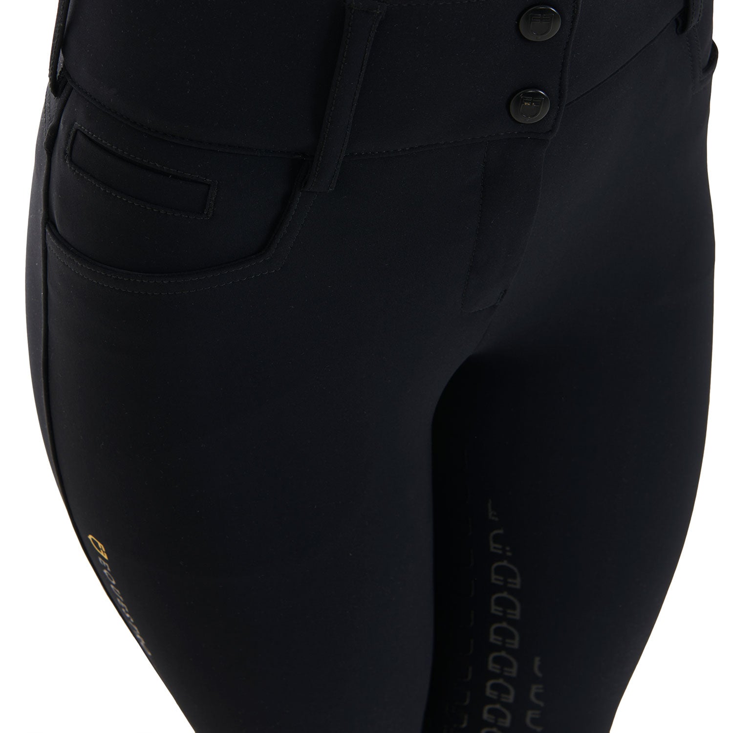 Equestro Pantaloni Donna a Vita Alta con Grip Ginocchio e Fodera in Pile