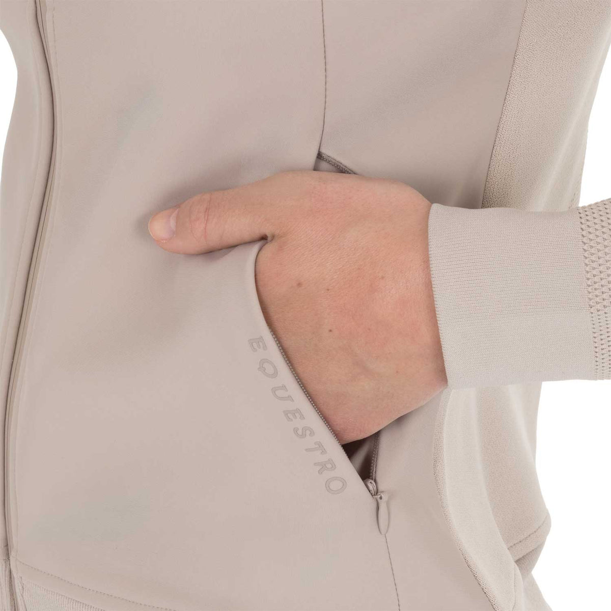 Equestro Felpa Tecnica Donna con Cappuccio e Inserti Micro Mesh