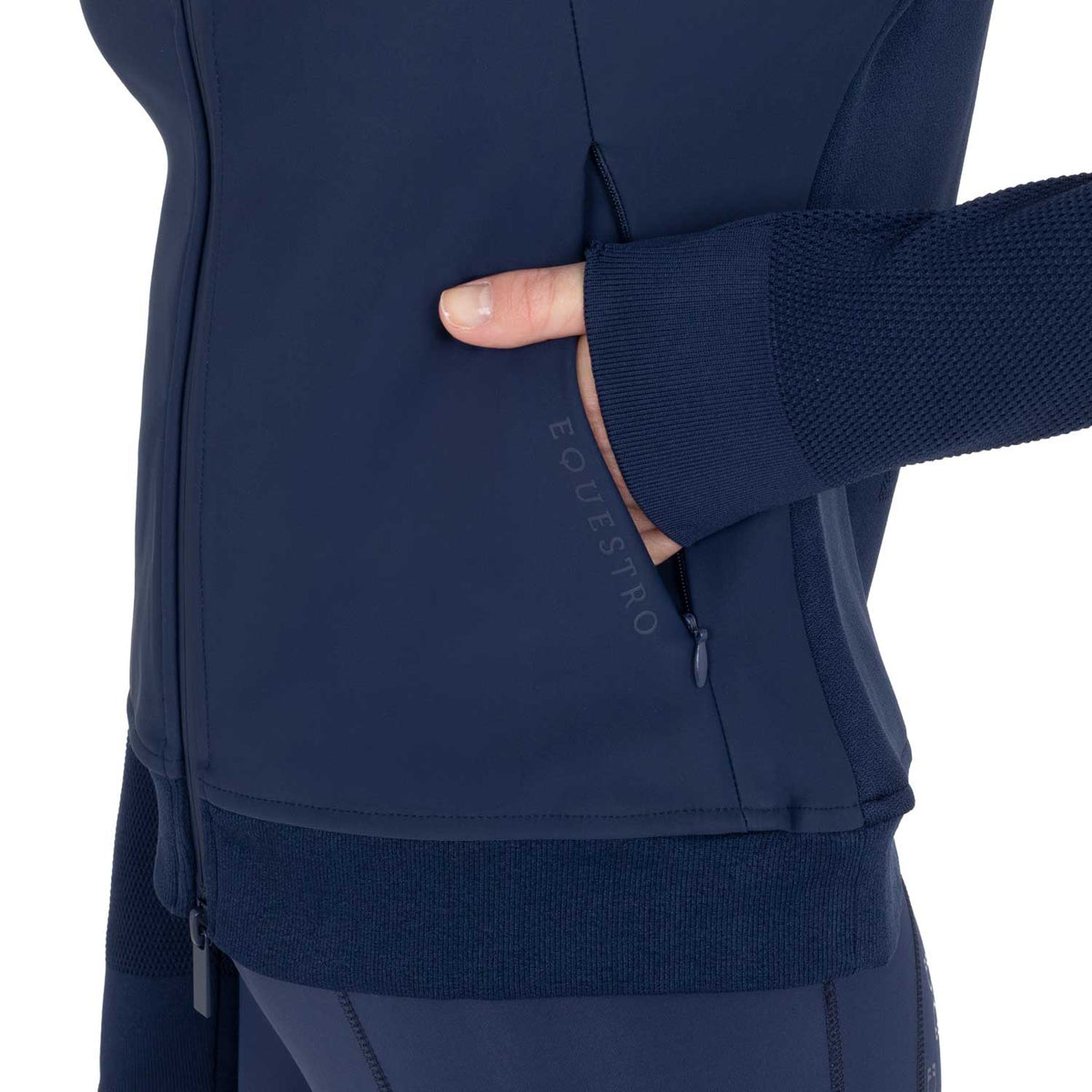 Equestro Felpa Tecnica Donna con Cappuccio e Inserti Micro Mesh