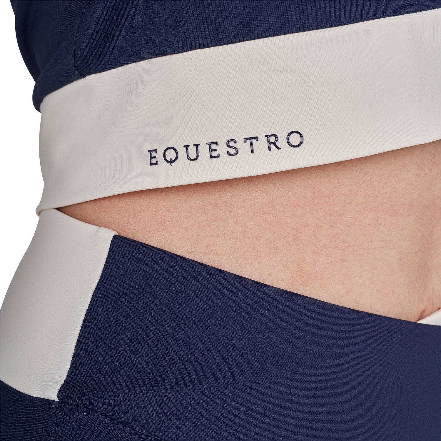 Equestro T Shirt Crop Donna in Tessuto Tecnico