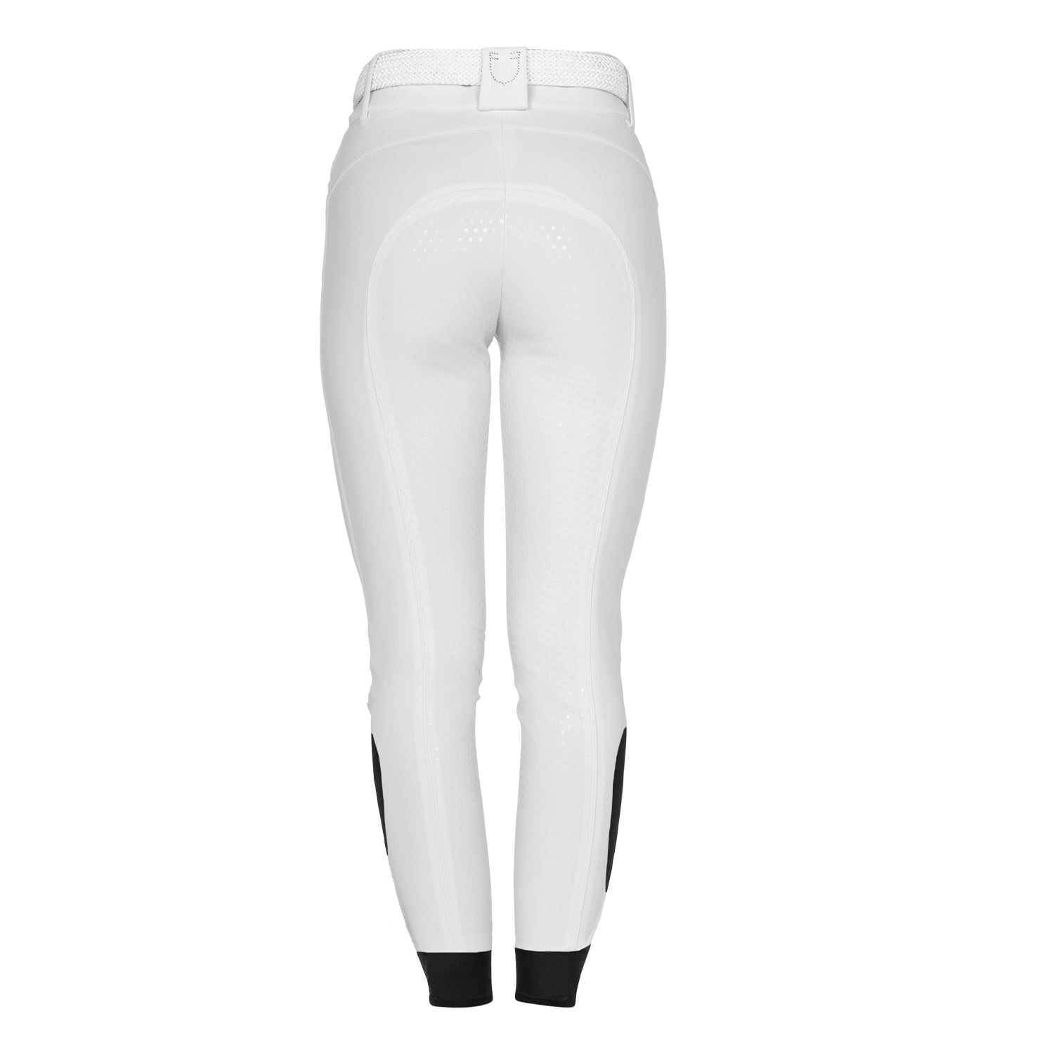 Equestro Pantaloni Donna Full Grip a Vita Alta Logo in Strass