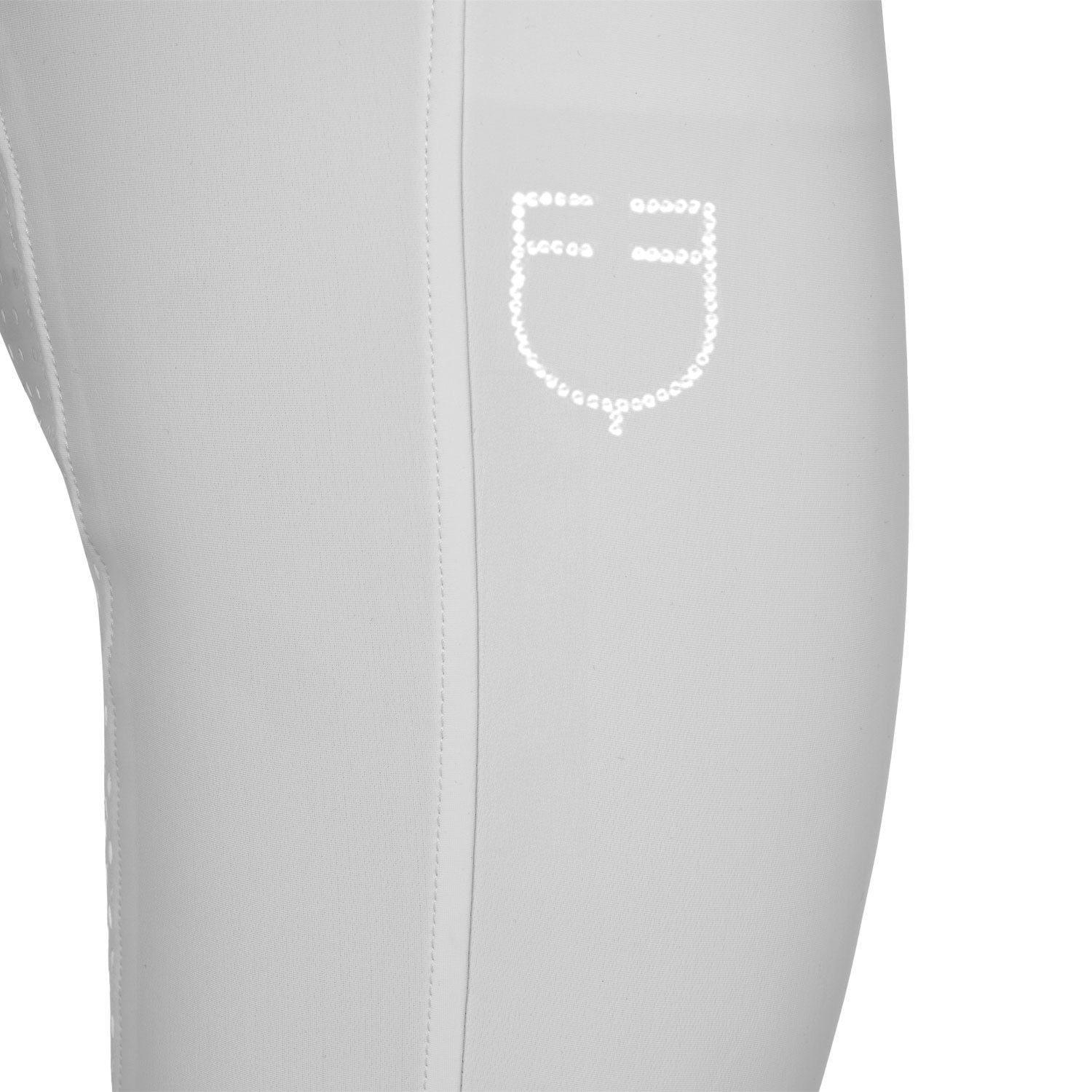 Equestro Pantaloni Donna Full Grip a Vita Alta Logo in Strass