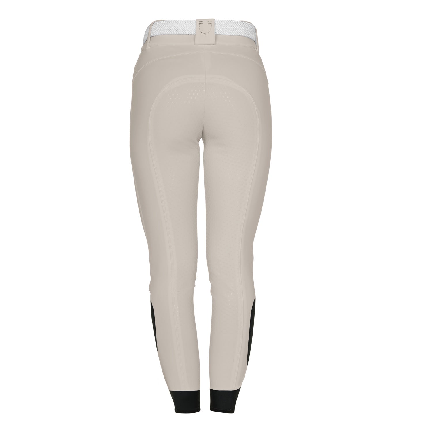 Equestro Pantaloni Donna Full Grip a Vita Alta Logo in Strass