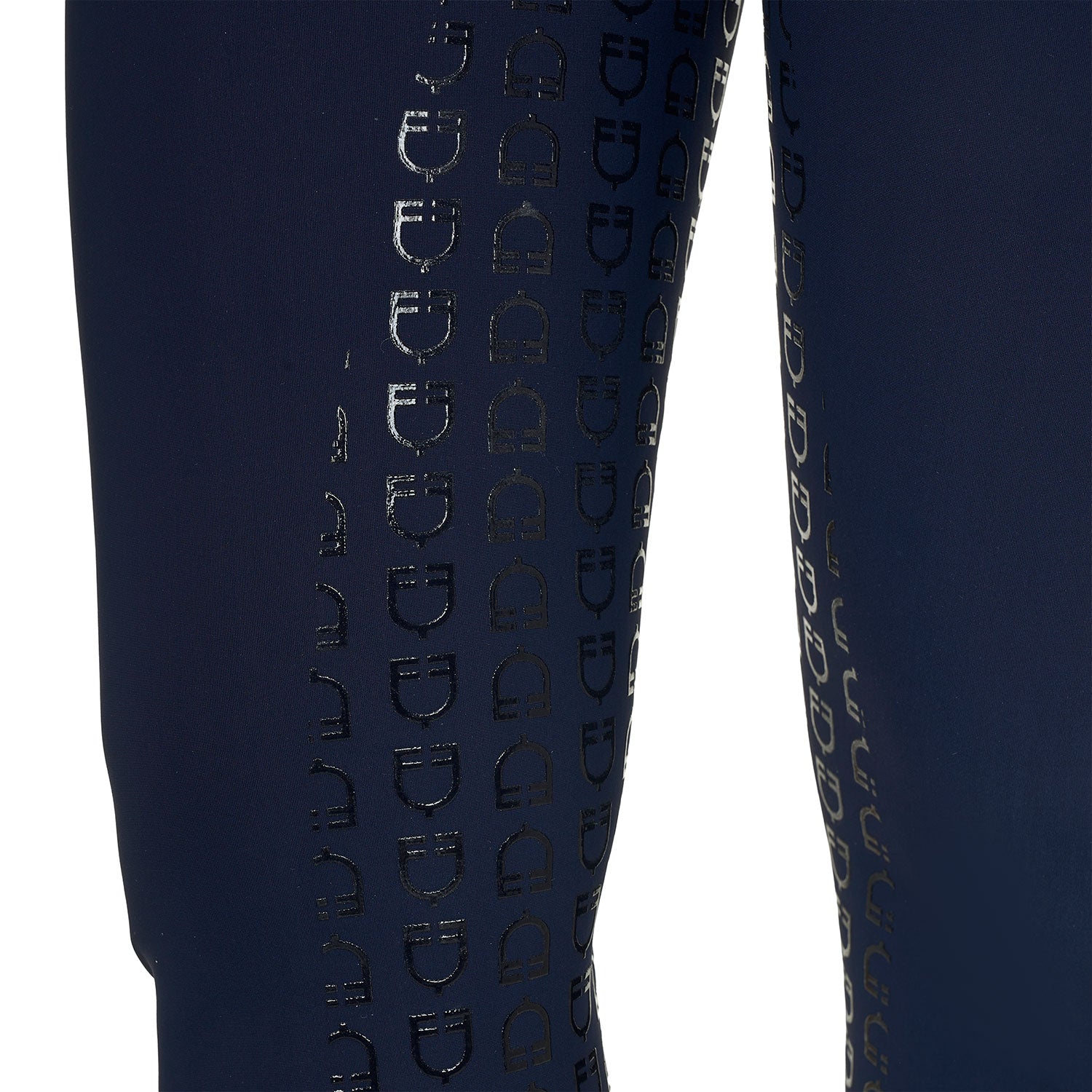 Equestro Pantaloni Donna Full Grip a Vita Alta Logo in Strass