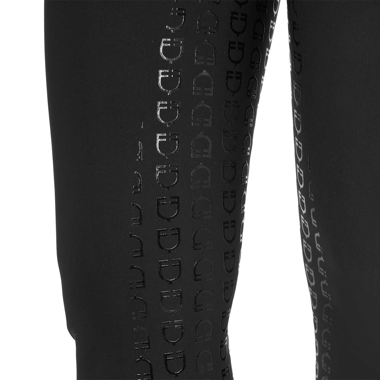 Equestro Pantaloni Donna Full Grip a Vita Alta Logo in Strass