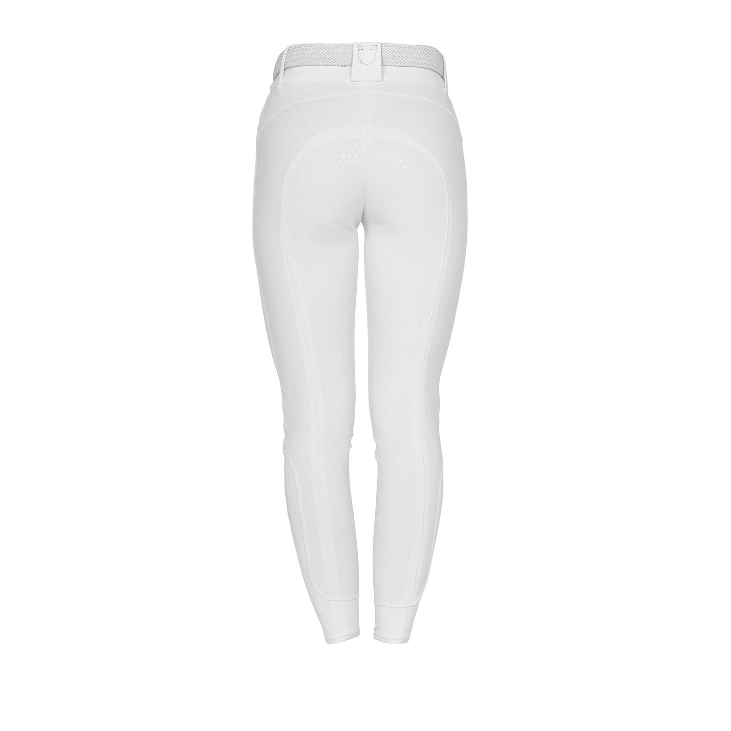 Equestro Pantaloni Donna Full Grip a Vita Alta Logo in Strass