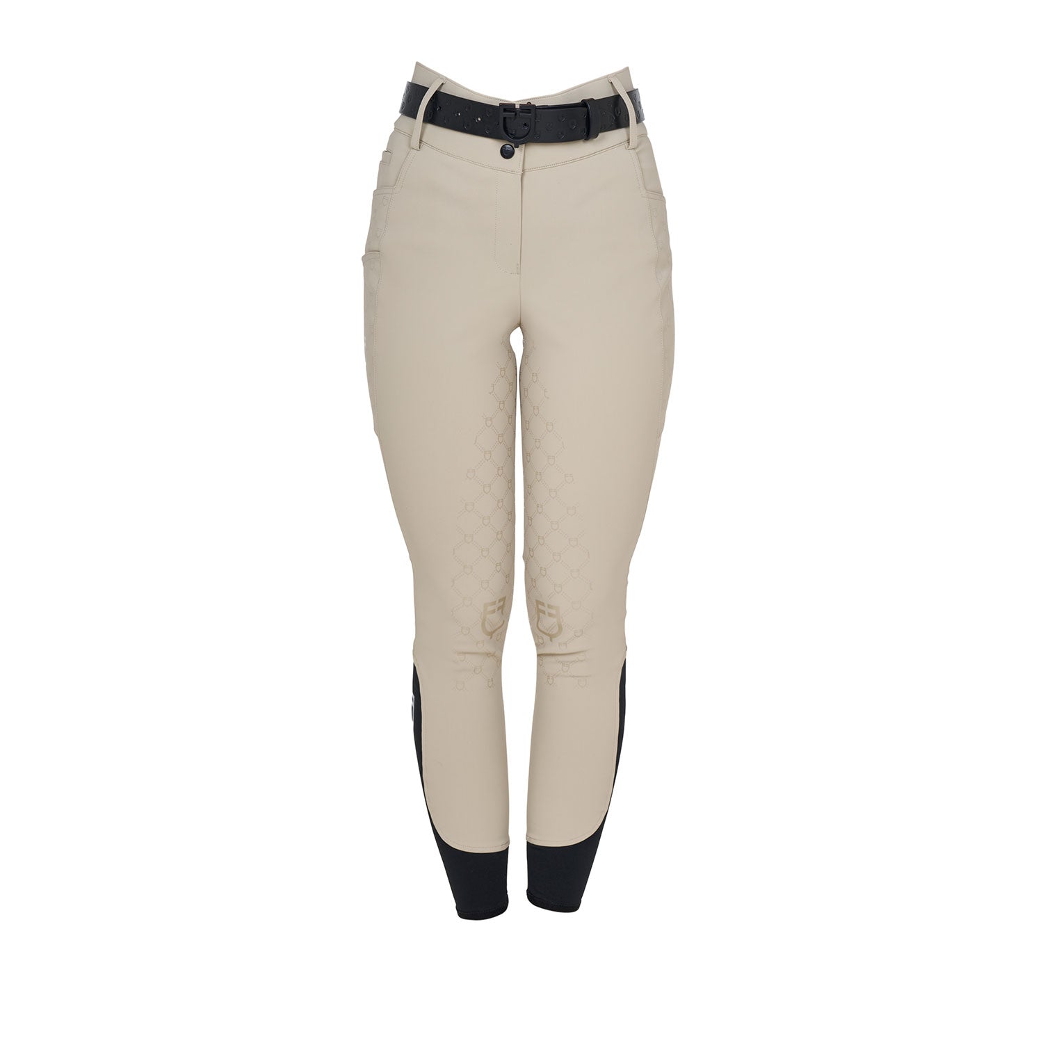 Equestro Pantaloni Donna a Vita Alta Monogram